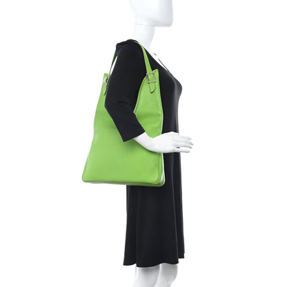 Hermes Taurillon Clemence Massai PM Vert Cru 2 of 16