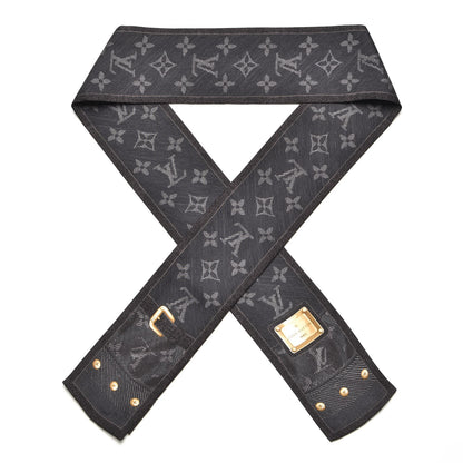 Louis Vuitton Silk Monogram New Denim Bandeau Black 1 of 5