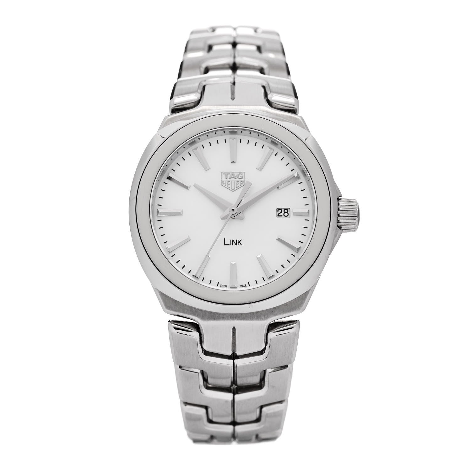 Tag Heuer Stainless Steel Mother of Pearl 32mm Link Lady Quartz Watch WBC1310 1 of 4