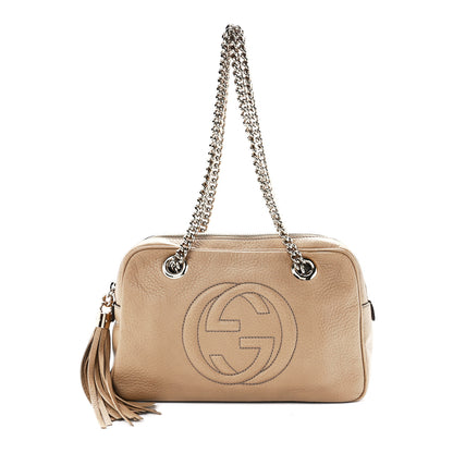 Gucci Pebbled Calfskin Small Soho Bowler Camelia 1 of 11