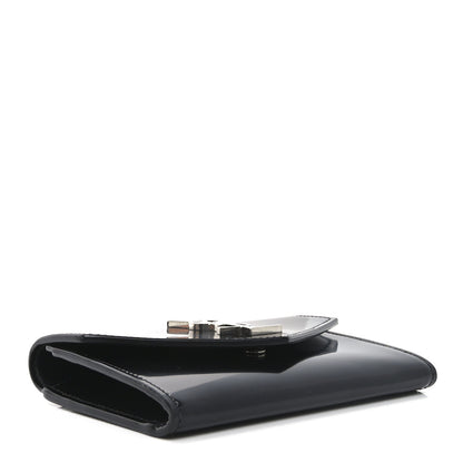 Saint Laurent Patent Calfskin Small Monogram Envelope Wallet Black 4 of 6