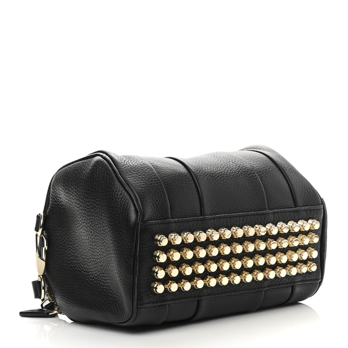 Pebbled Lambskin Mini Rockie Black Pale Gold Hardware