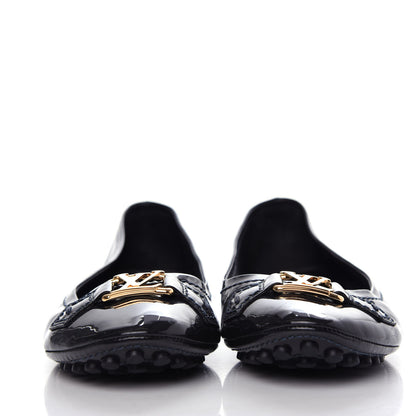 Louis Vuitton Patent Calfskin Oxford Ballerina Flats 39 Black 2 of 10
