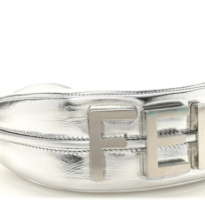 Fendi Rock Millenium Mini Fendigraphy Hobo Bag Argento 9 of 10