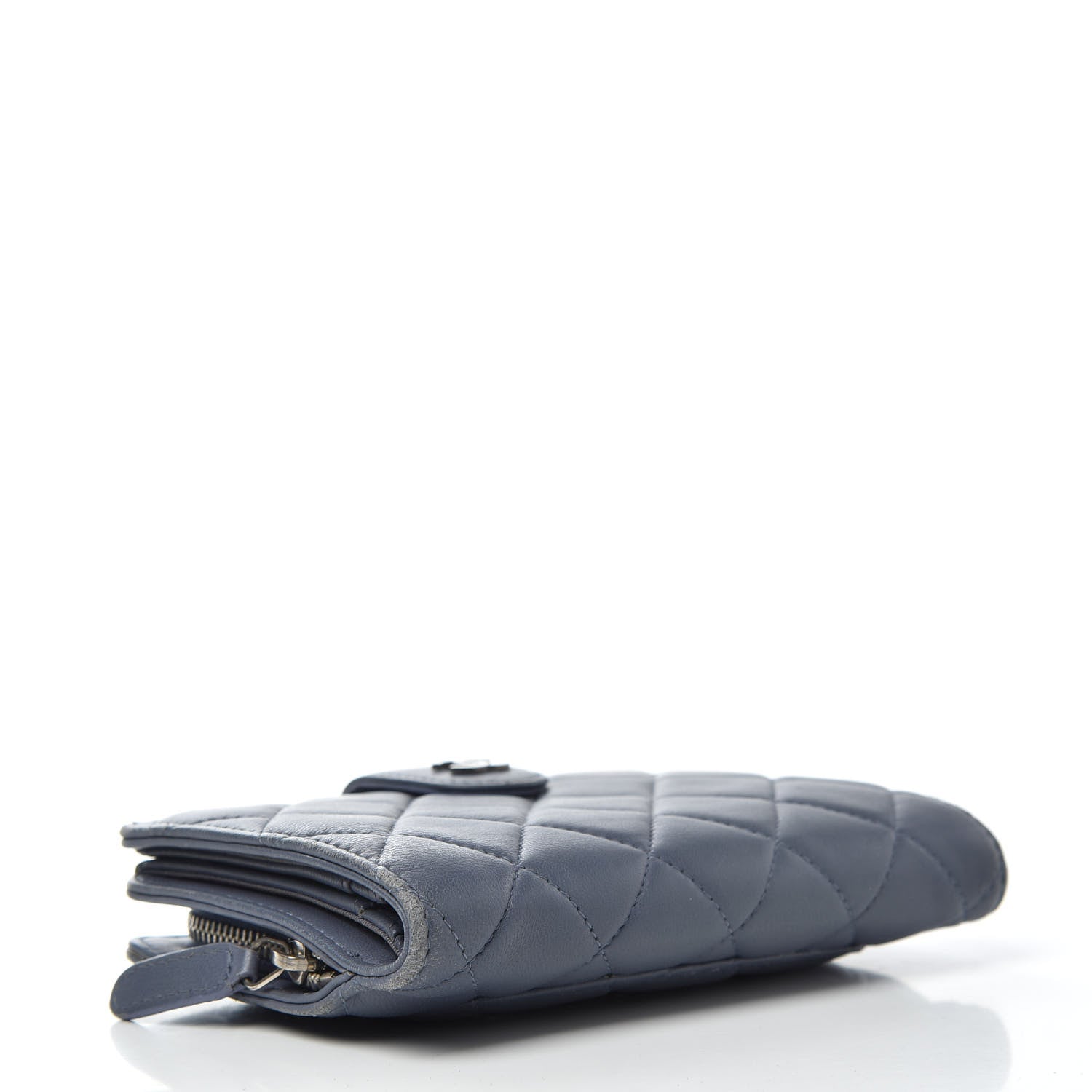 Chanel Lambskin Quilted Zipped Pocket Wallet Lavander 4 of 8