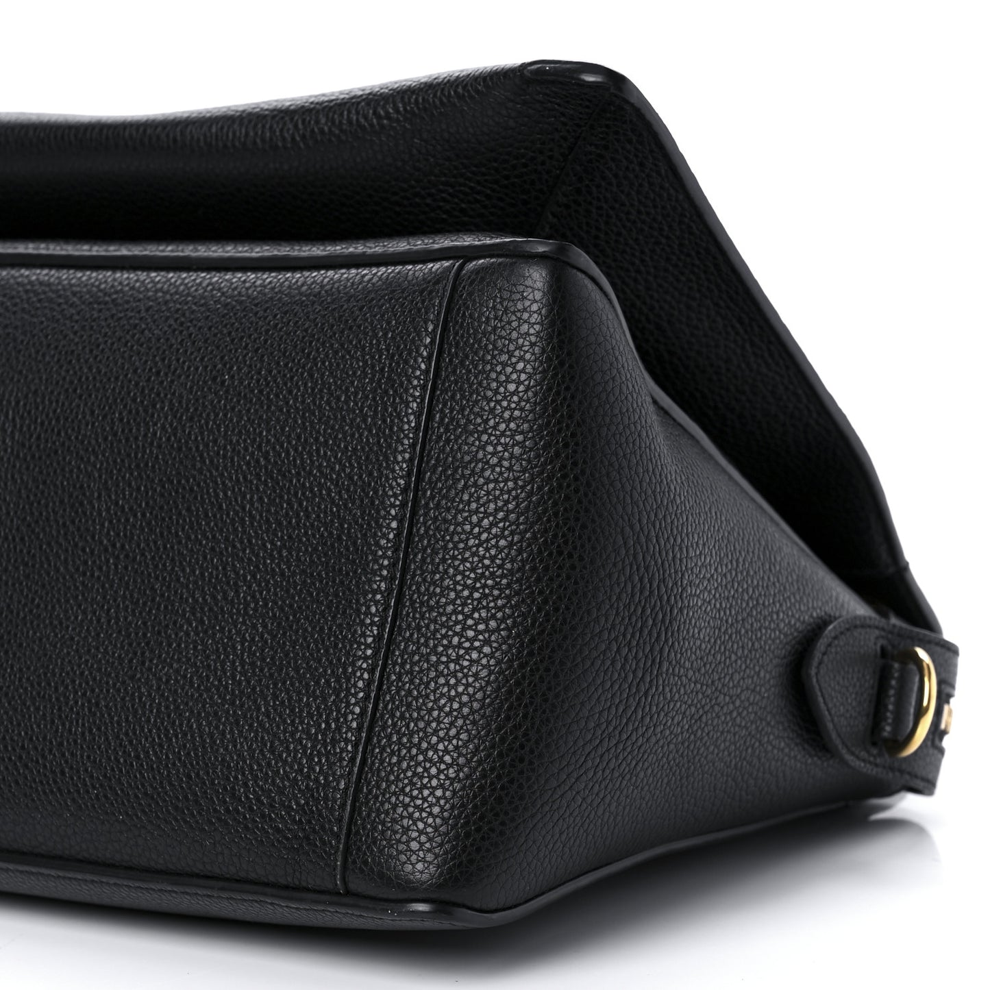 Small Classic Grain Stud Tote Black
