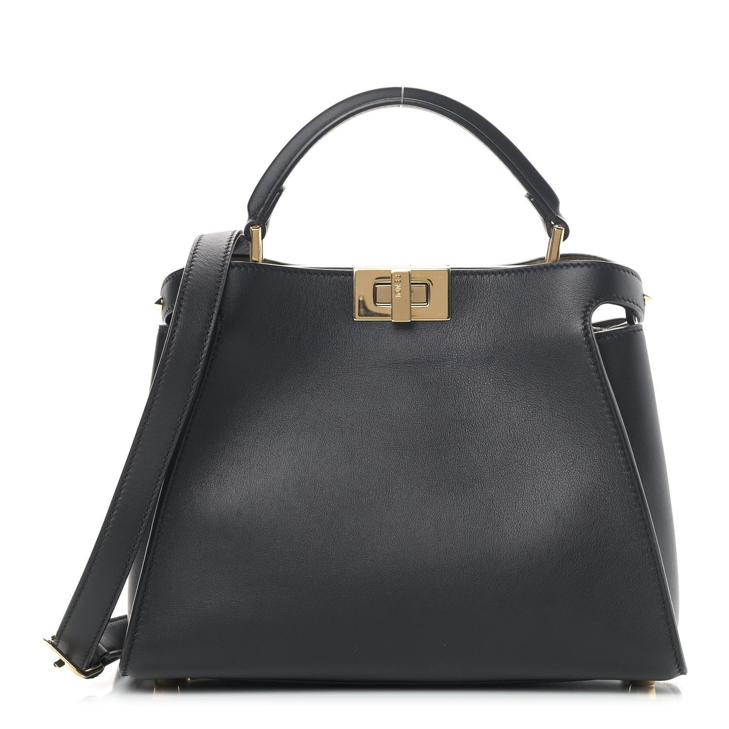 Vitello Tahiti Burro Medium Peekaboo Iconic Essentially Satchel Black Corda