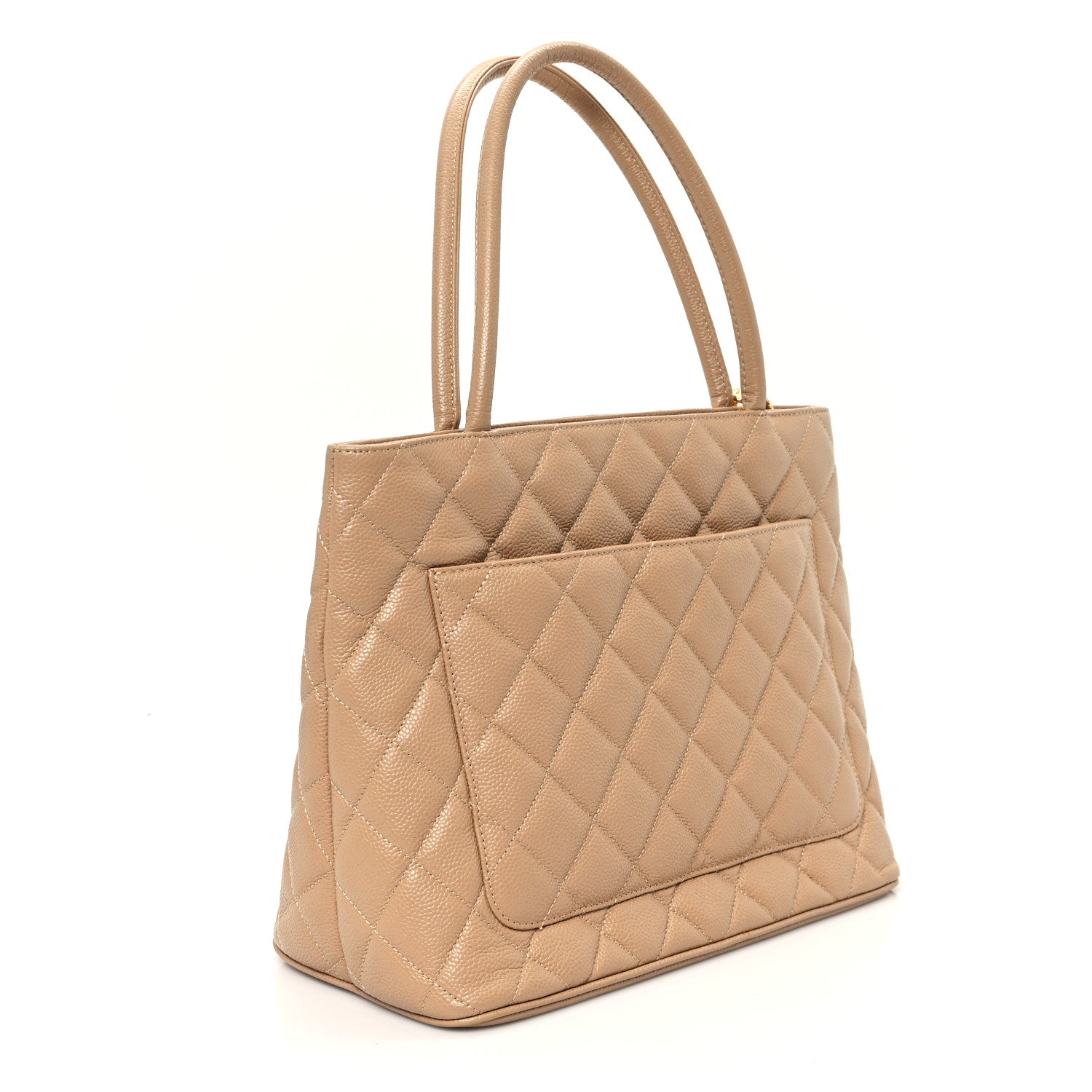 Chanel Caviar Quilted Medallion Tote Beige 3 of 13