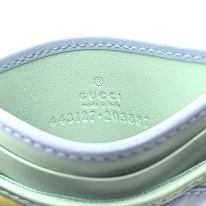 Gucci Calfskin Matelasse Diagonal GG Marmont Card Holder Wallet Multicolor Pastel 6 of 7