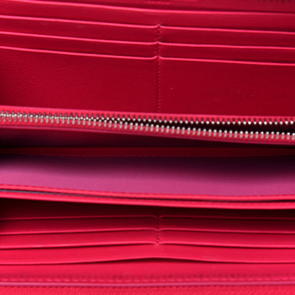 Christian Dior Lambskin Cannage Lady Dior Zip Wallet Fuchsia 5 of 19