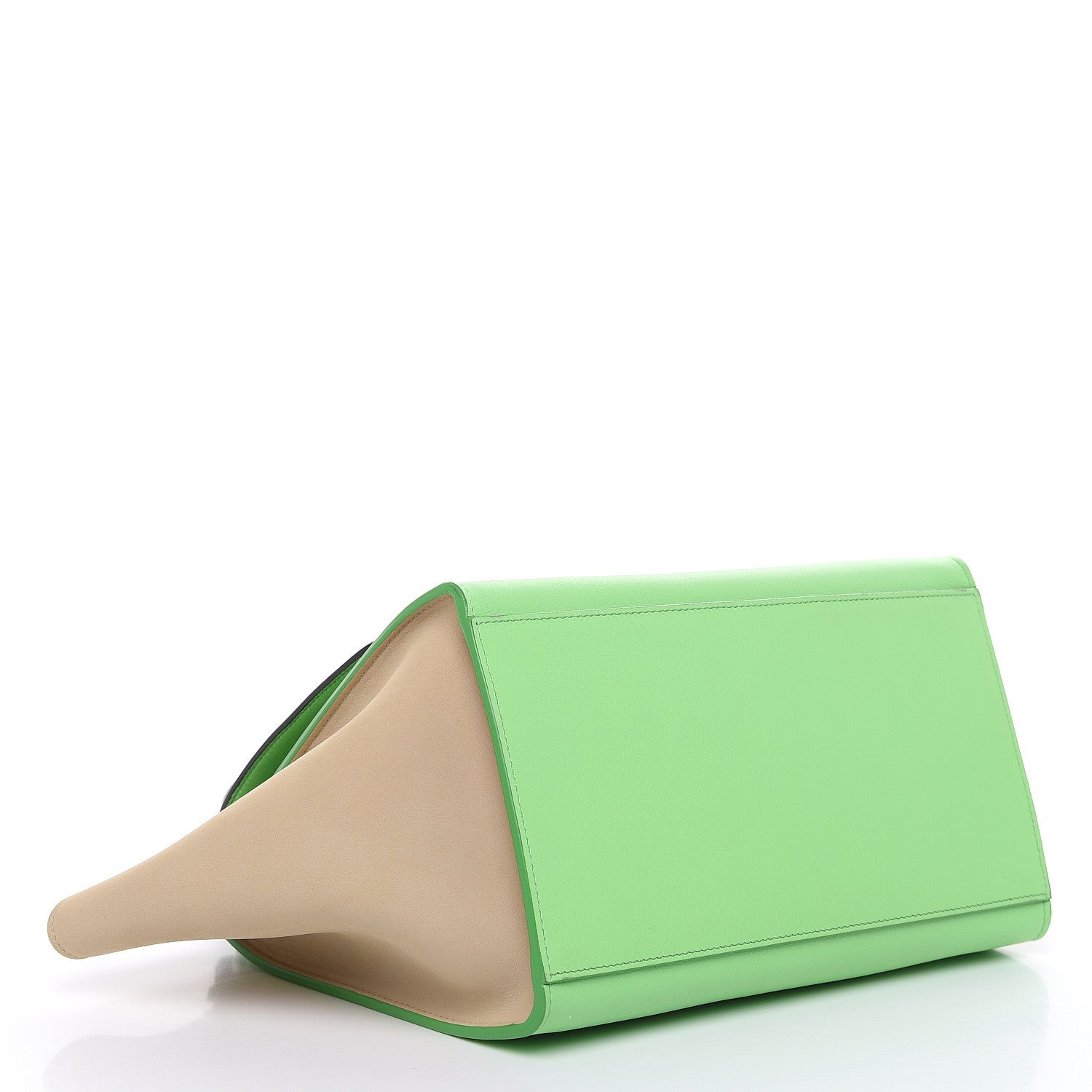 Celine Smooth Calfskin Small Tri-Color Trapeze Lime 4 of 10