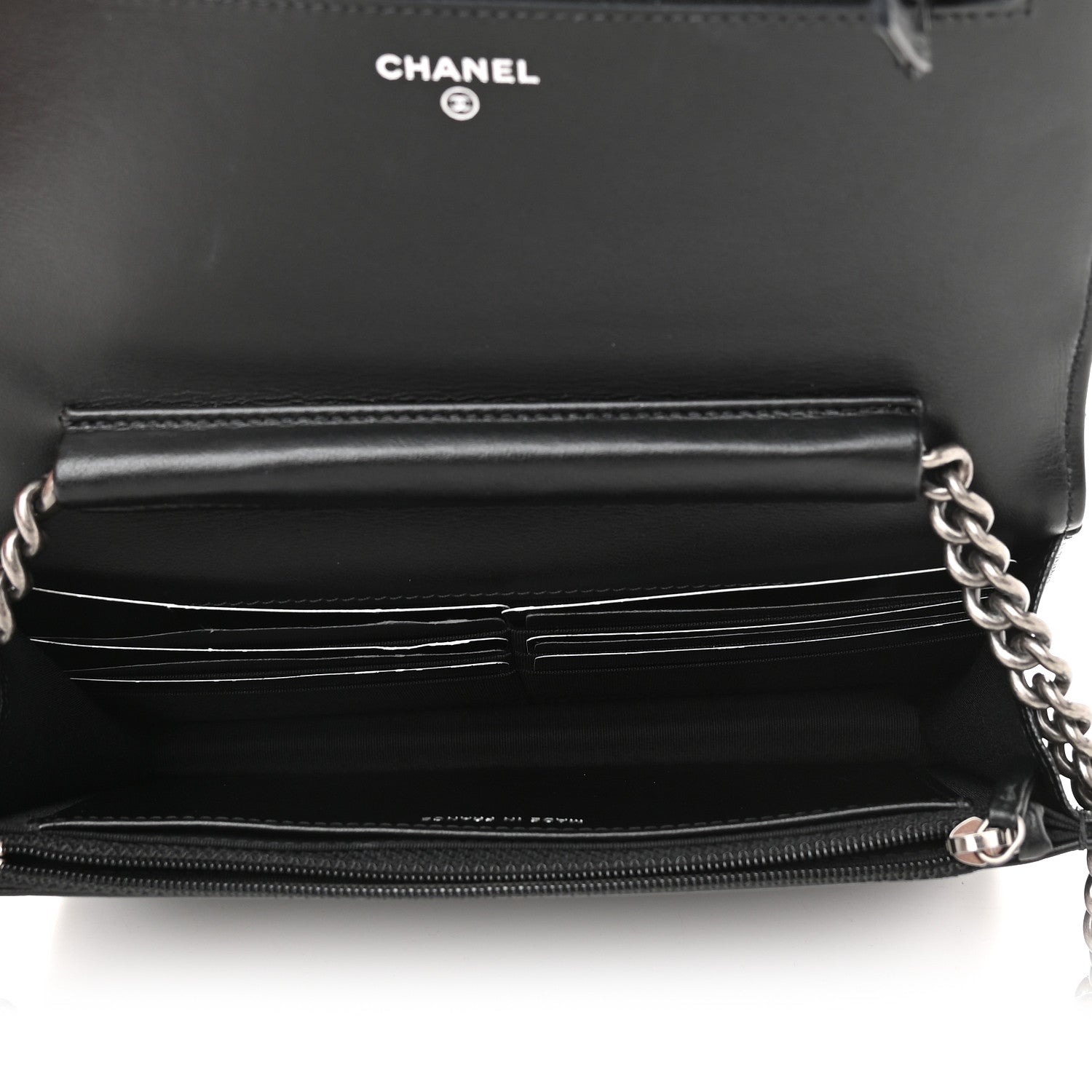 Chanel Caviar Quilted Boy Wallet On Chain WOC Black 7 of 13