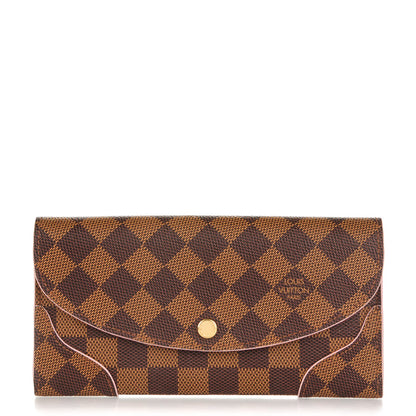 Louis Vuitton Damier Ebene Caissa Wallet Rose Ballerine 1 of 7