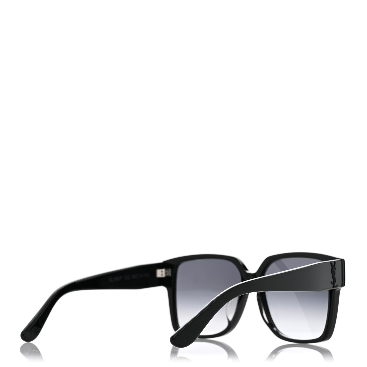 Saint Laurent Acetate Square Sunglasses SL M9F Black 4 of 7