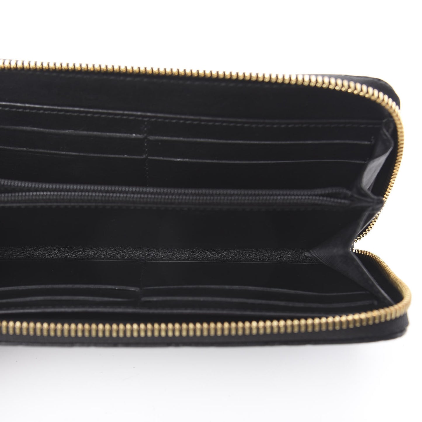 Guccissima Vitello Tender Zip Around Wallet Black