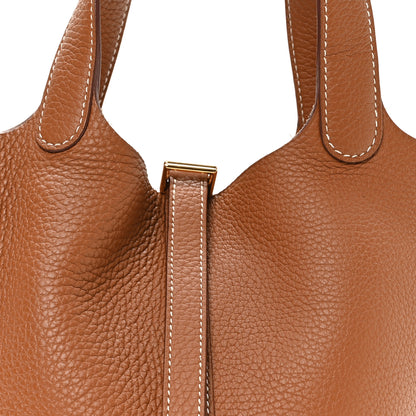 Hermes Taurillon Clemence Picotin Lock 18 PM Gold 8 of 13
