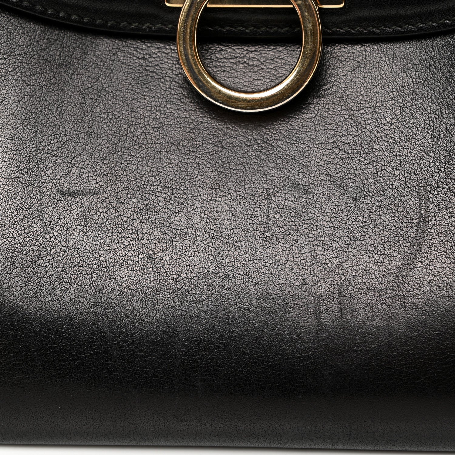 Salvatore Ferragamo Calfskin Sofia Rainbow Top Handle Bag Black 12 of 17