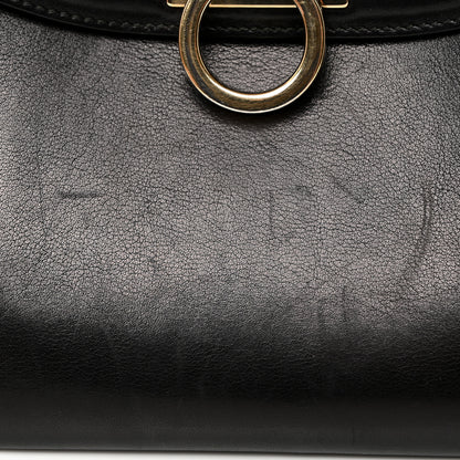 Salvatore Ferragamo Calfskin Sofia Rainbow Top Handle Bag Black 12 of 17