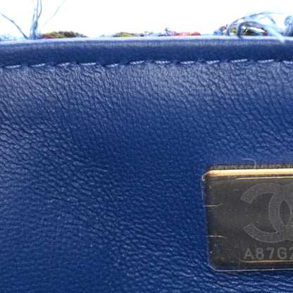 Chanel Tweed Quilted Mini Rectangular Flap Blue Multicolor 7 of 10