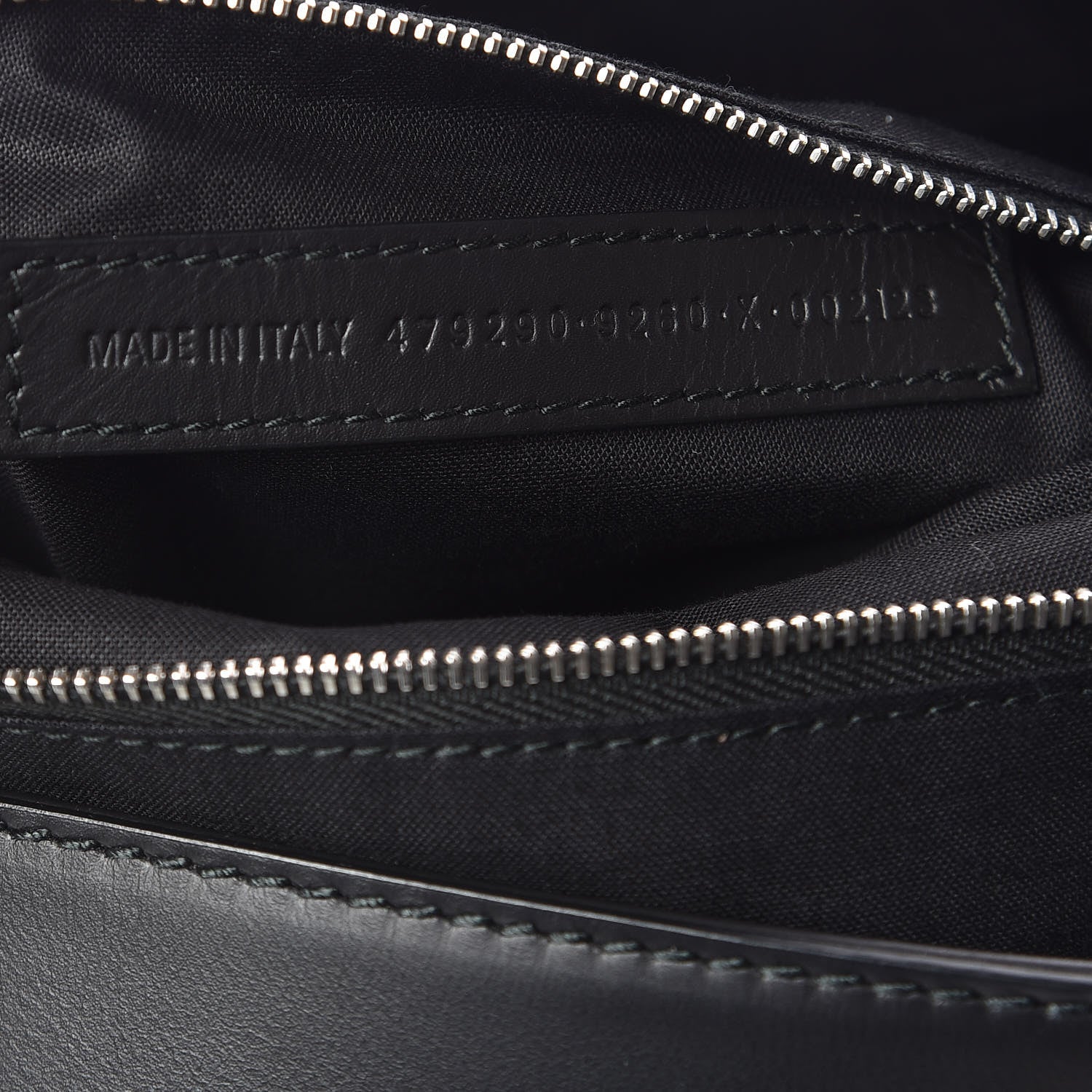 Balenciaga Cotton Canvas Calfskin Navy Tote Natural Black 7 of 10