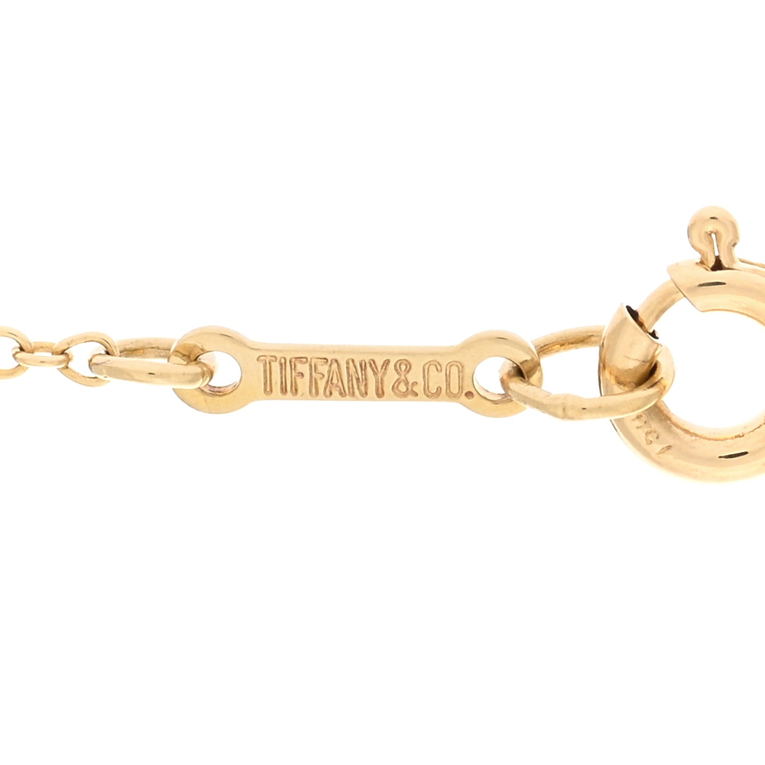 Tiffany 18K Yellow Gold Diamond .25ct Elsa Peretti Diamonds by the Yard Pendant Necklace 4 of 4