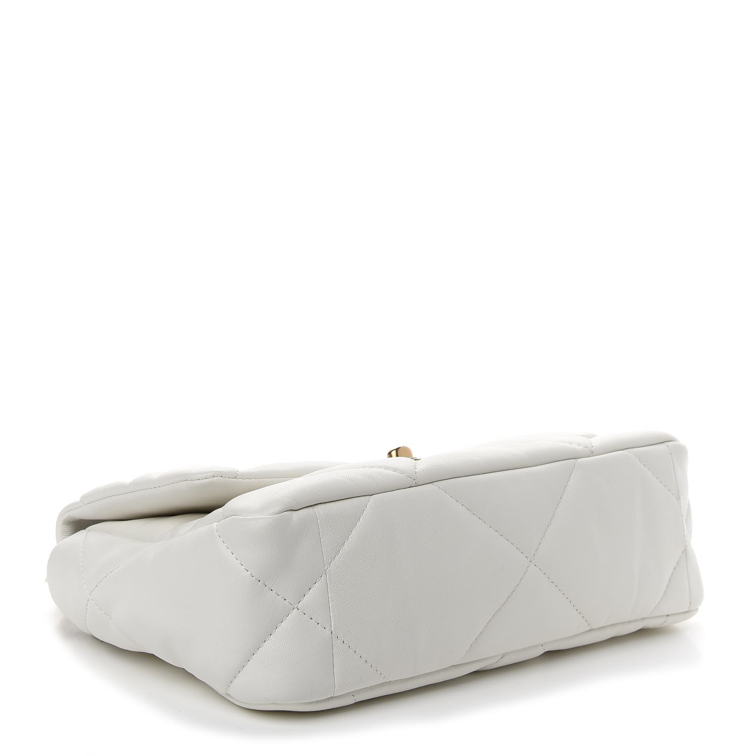 Chanel Goatskin Quilted Medium Chanel 19 Flap White 4 of 9