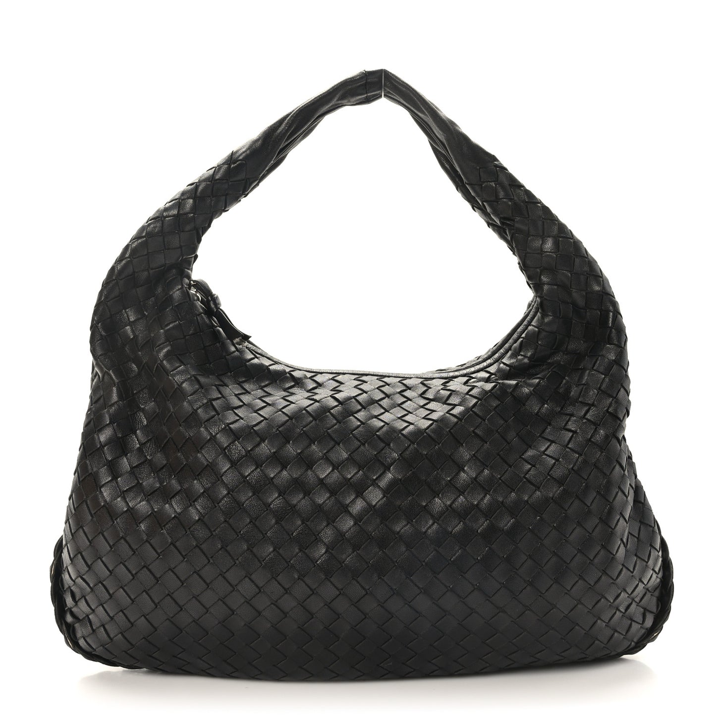 Nappa Intrecciato Medium Veneta Hobo Black