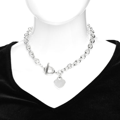 Tiffany Sterling Silver Heart Tag Toggle Necklace 2 of 4