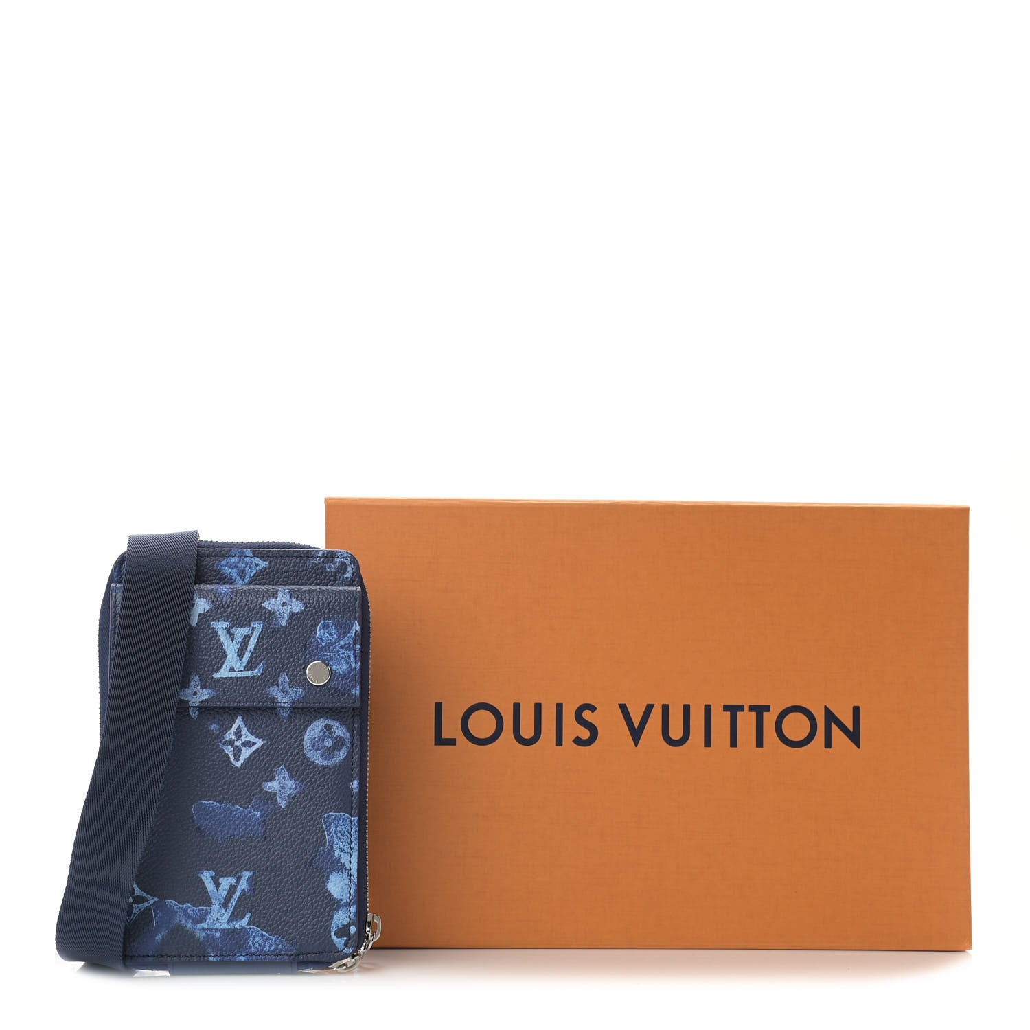 Louis Vuitton Monogram Ink Watercolor Phone Pouch Blue 10 of 10