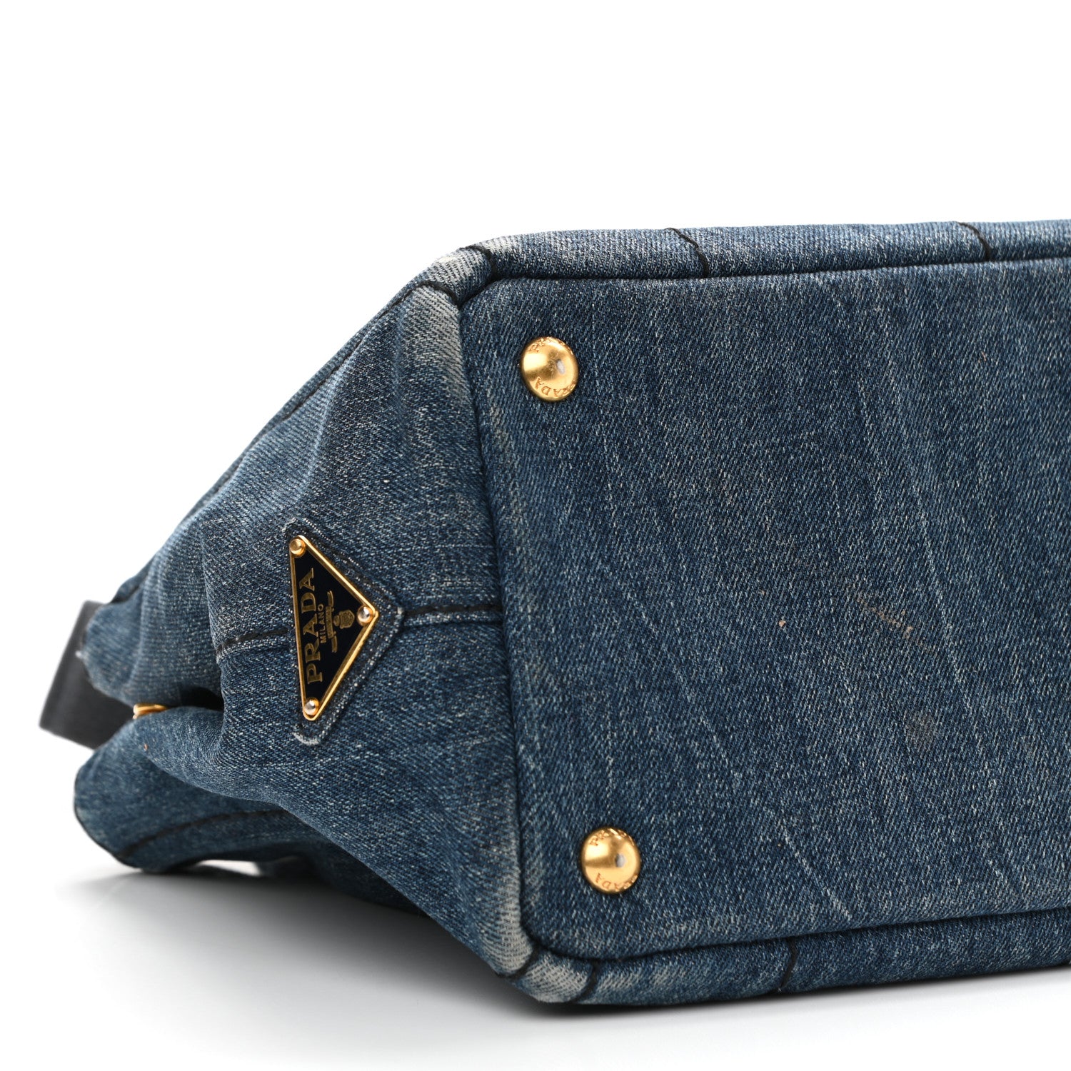 Prada Denim Small Logo Tote Avio 9 of 11