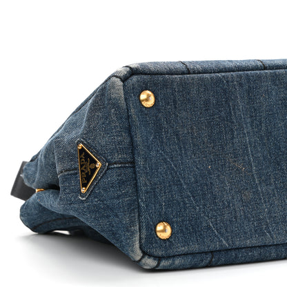 Prada Denim Small Logo Tote Avio 9 of 11
