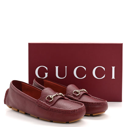 Gucci Soft Clove Calfskin Womens Horsebit Driver Loafers 40 Rosso Ancora 9 of 9