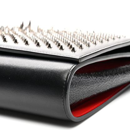 Christian Louboutin Calfskin Patent Jurassic Spikes Paloma Clutch Black 10 of 11