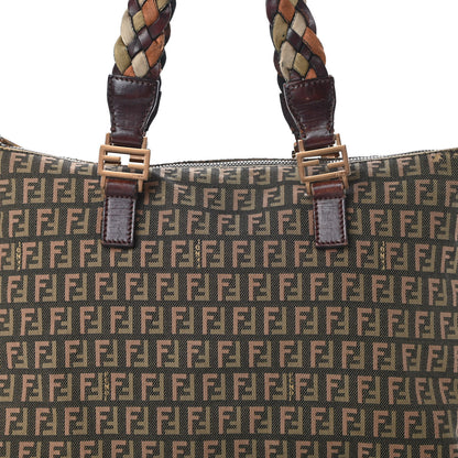 Fendi Zucchino Braided Roll Tote Multicolor 8 of 21