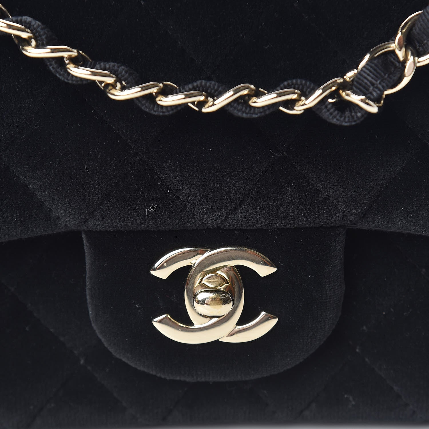 Chanel Velvet Quilted Mini Rectangular Flap Black 11 of 11