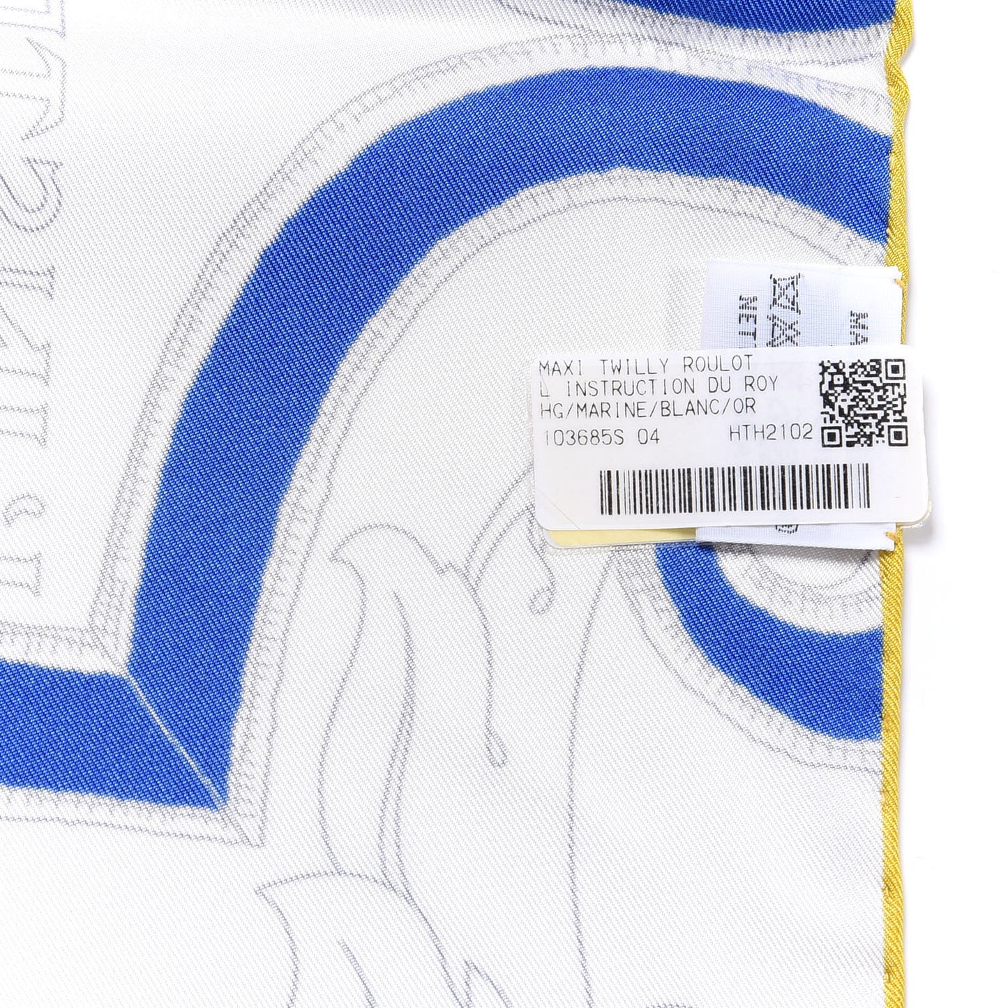 Silk Roulot L Instruction Du Roy Maxi Twilly Marine White Or