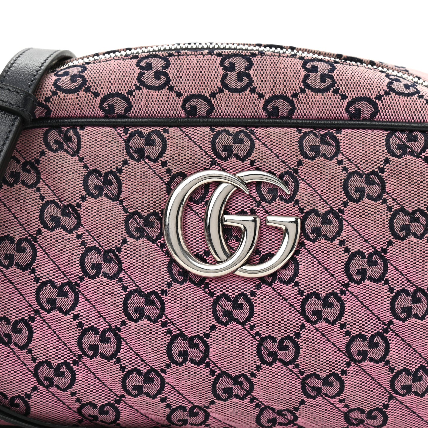 Monogram Multicolor Matelasse Diagonal Small GG Marmont Chain Shoulder Bag Pink Blue
