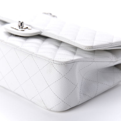 Chanel Caviar Quilted Medium Double Flap White 7 of 11
