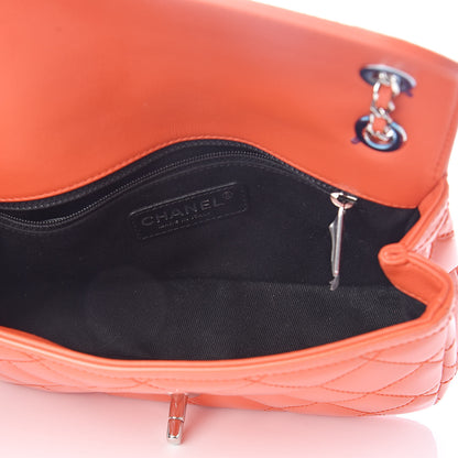 Chanel Patent Quilted Small Coco Shine Flap Orange 5 of 10