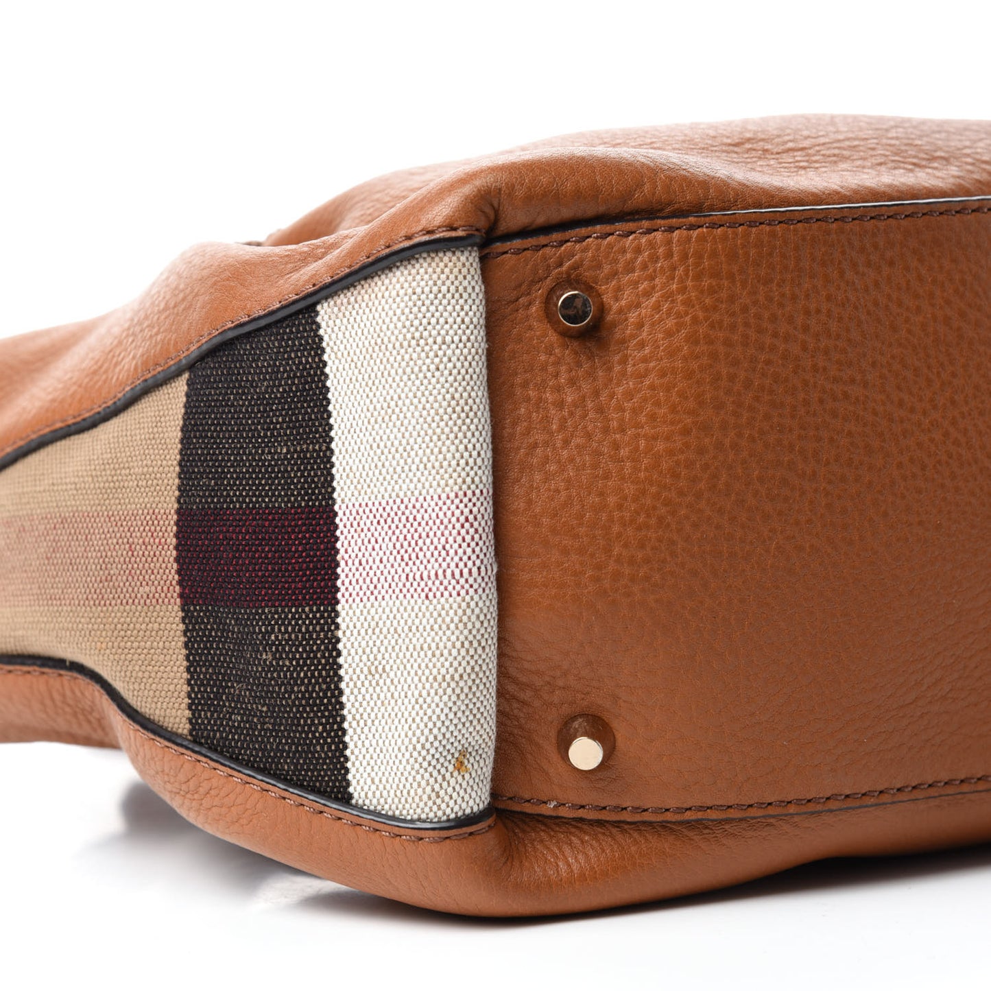 Brit Calfskin House Check Medium Maidstone Saddle Brown