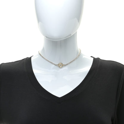 Chanel Crystal CC Chain Short Necklace Gold 2 of 6