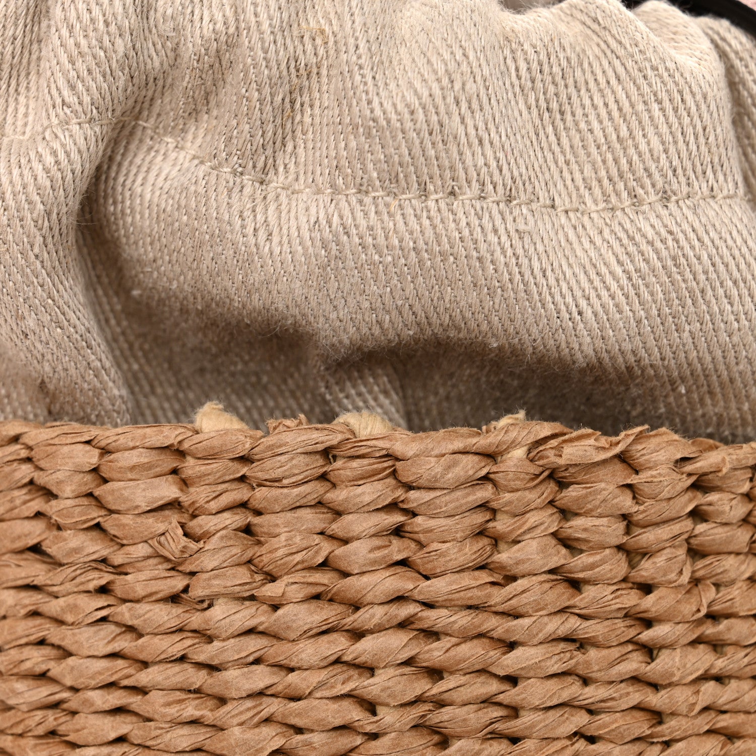 Chloe Raffia Calfskin Small Woody Basket Bag Brown 11 of 11