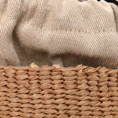 Chloe Raffia Calfskin Small Woody Basket Bag Brown 11 of 11