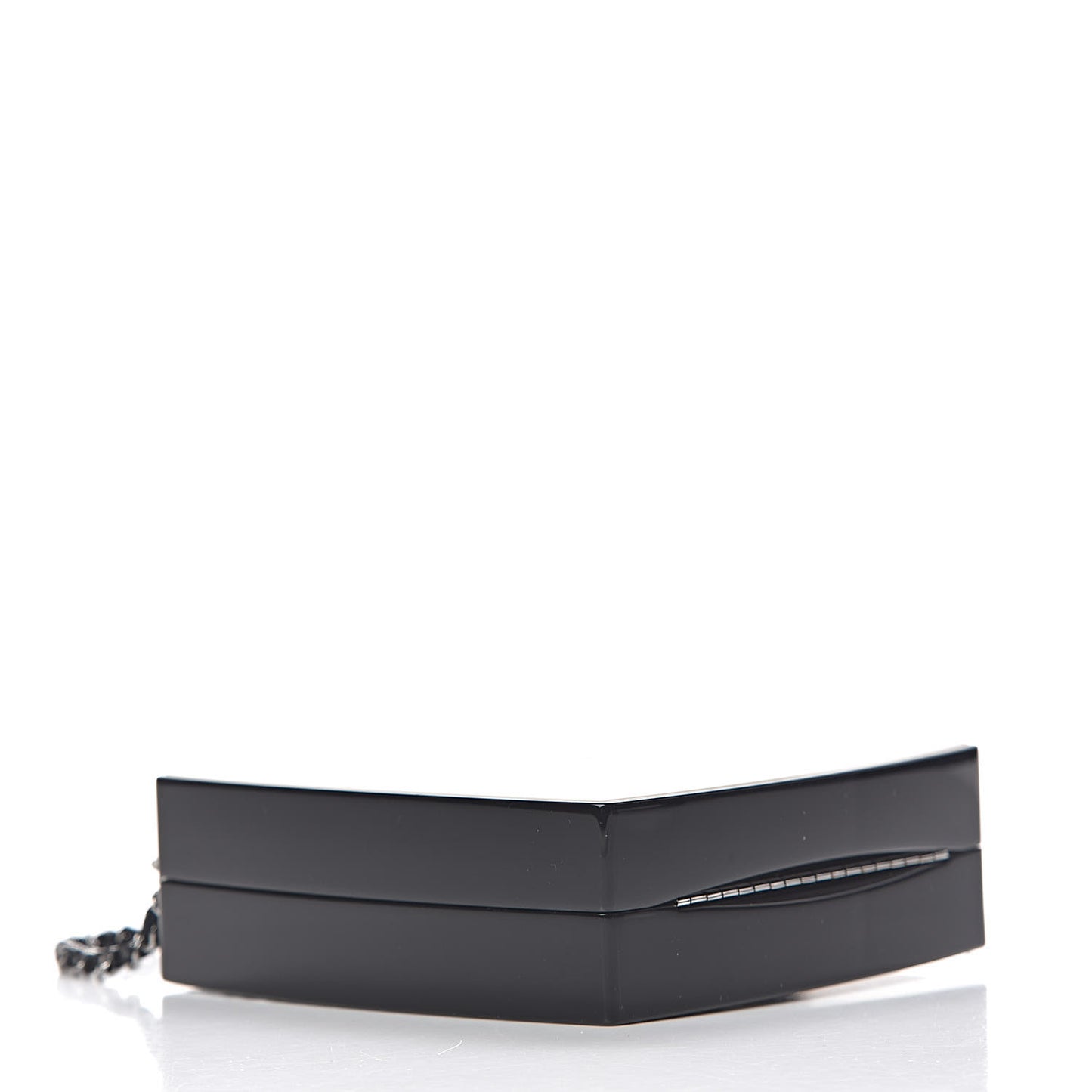 Plexiglass Compact Box Clutch Black Ivory