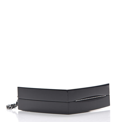 Chanel Plexiglass Compact Box Clutch Black Ivory 4 of 11