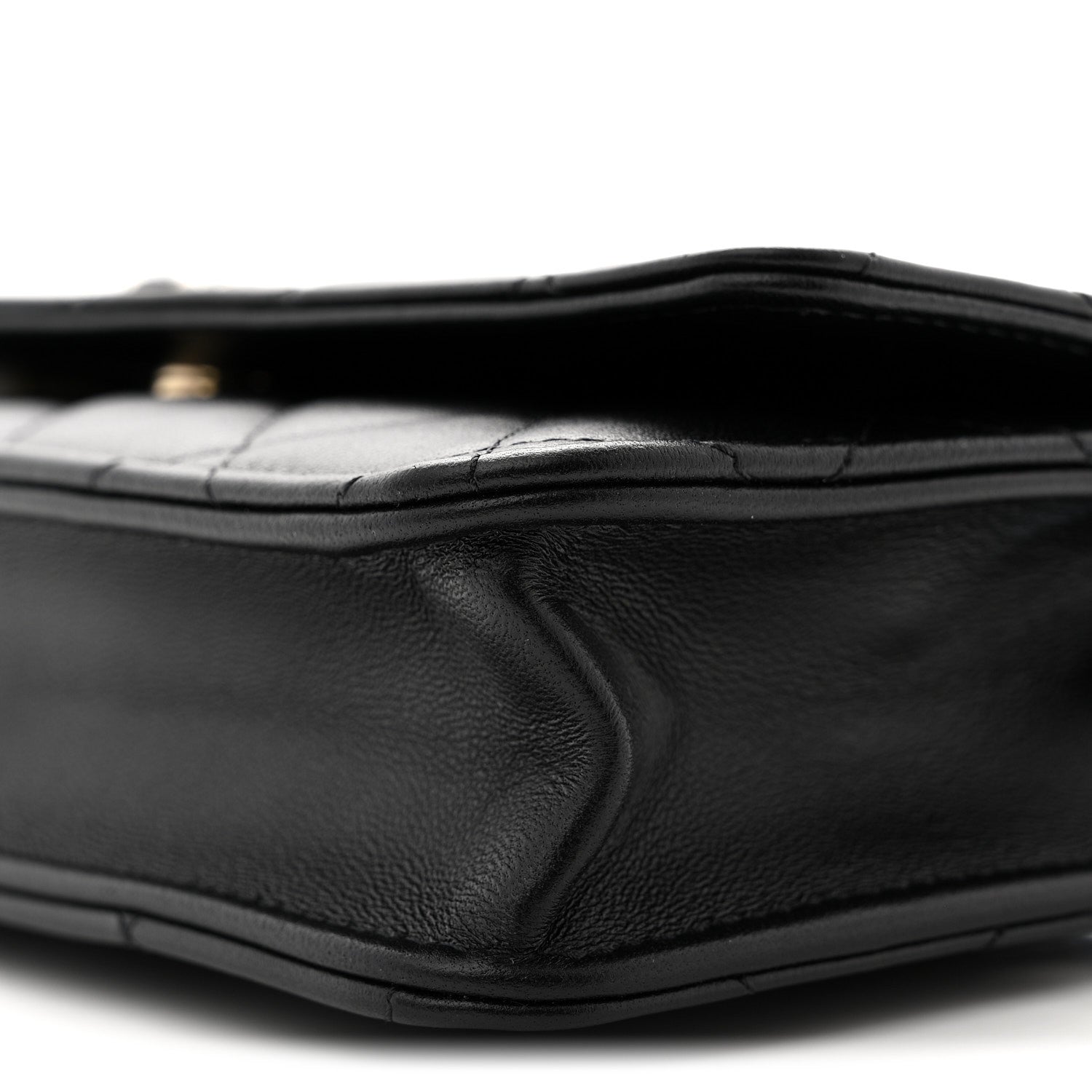 Chanel Lambskin Quilted Enamel CC Wallet On Chain WOC Black 10 of 11