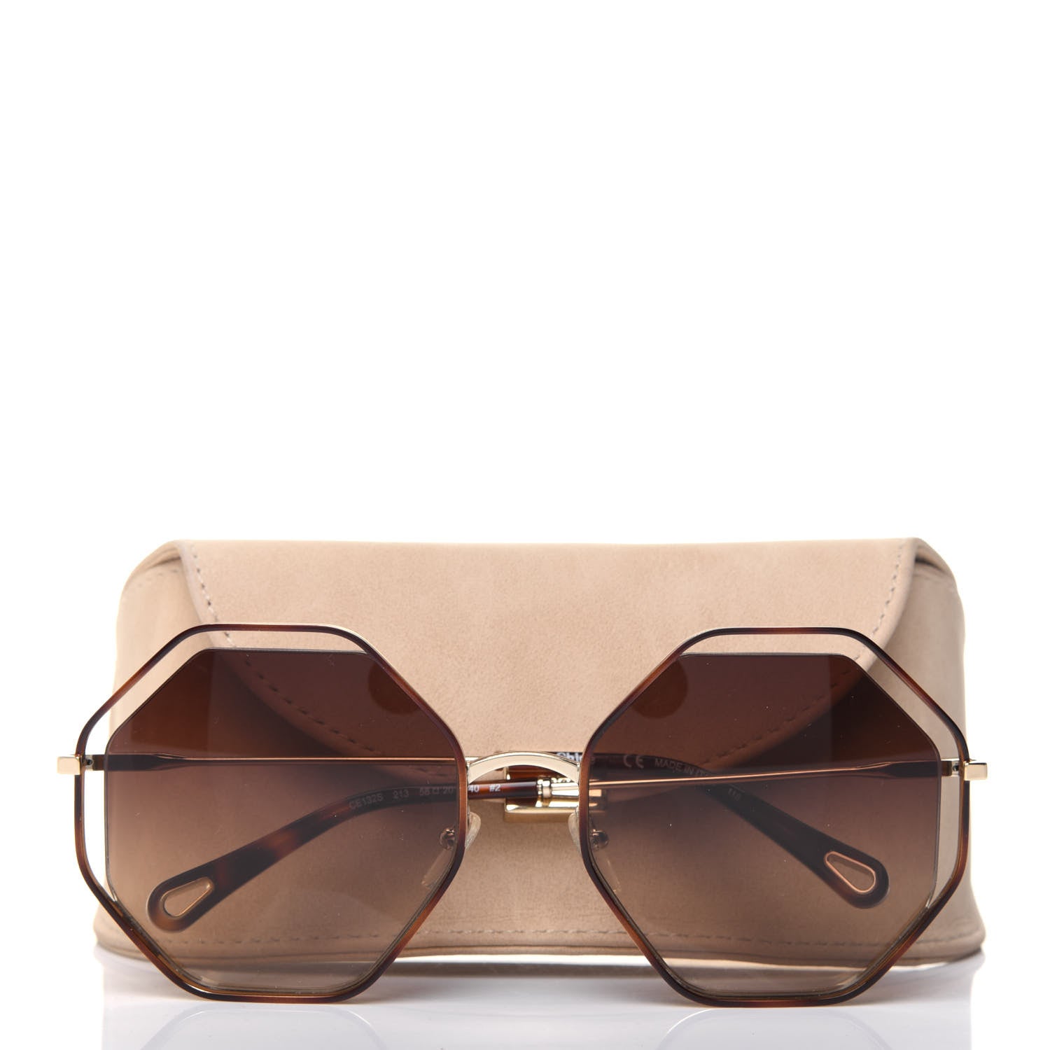 Chloe Octagonal Sunglasses CE132S Gold 7 of 7