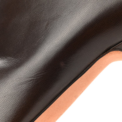 Jimmy Choo Calfskin Boots 38 Brown 9 of 15