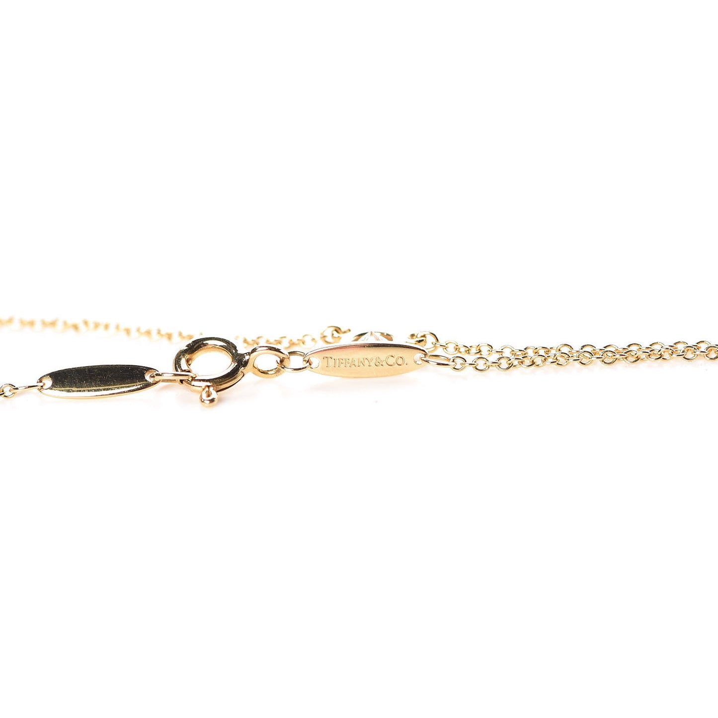 18K Yellow Gold Diamond .14ct Elsa Peretti Diamonds by the Yard Pendant Necklace