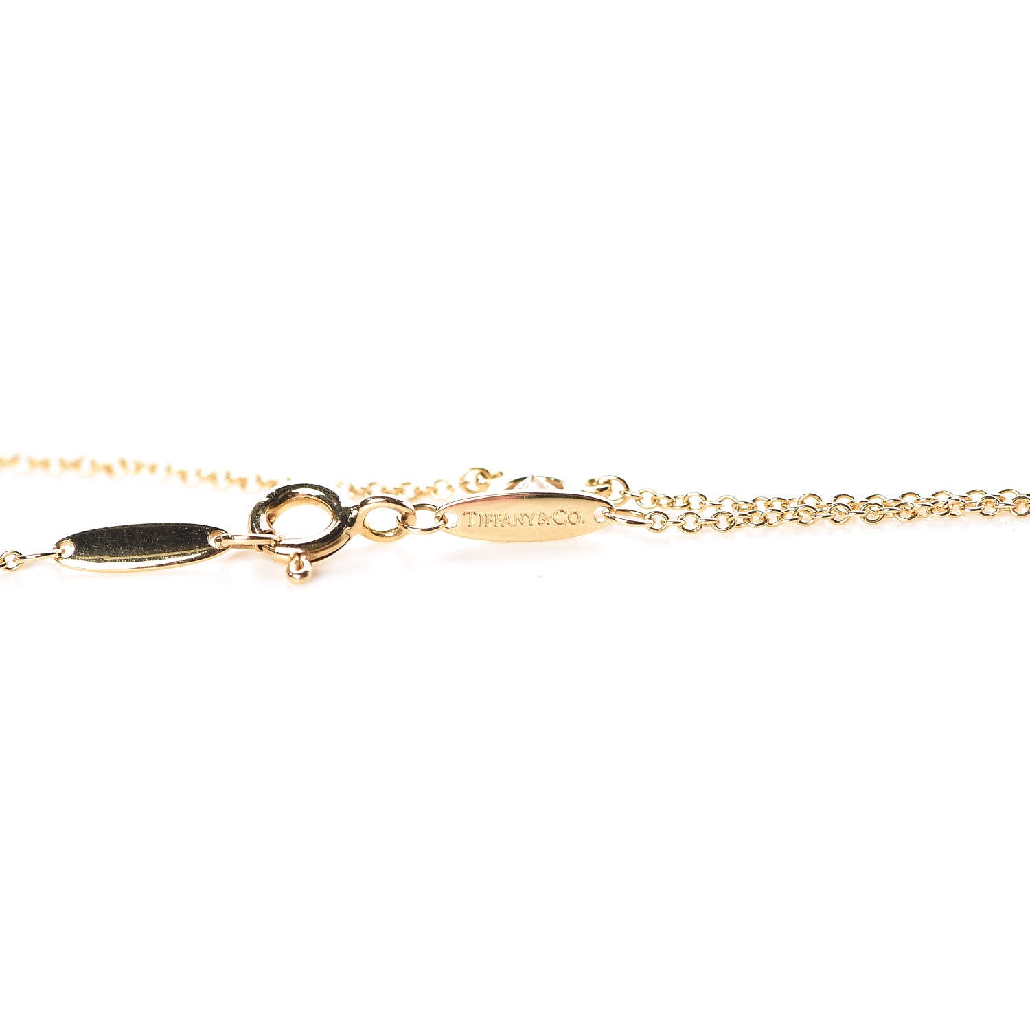 Tiffany 18K Yellow Gold Diamond .14ct Elsa Peretti Diamonds by the Yard Pendant Necklace 6 of 6